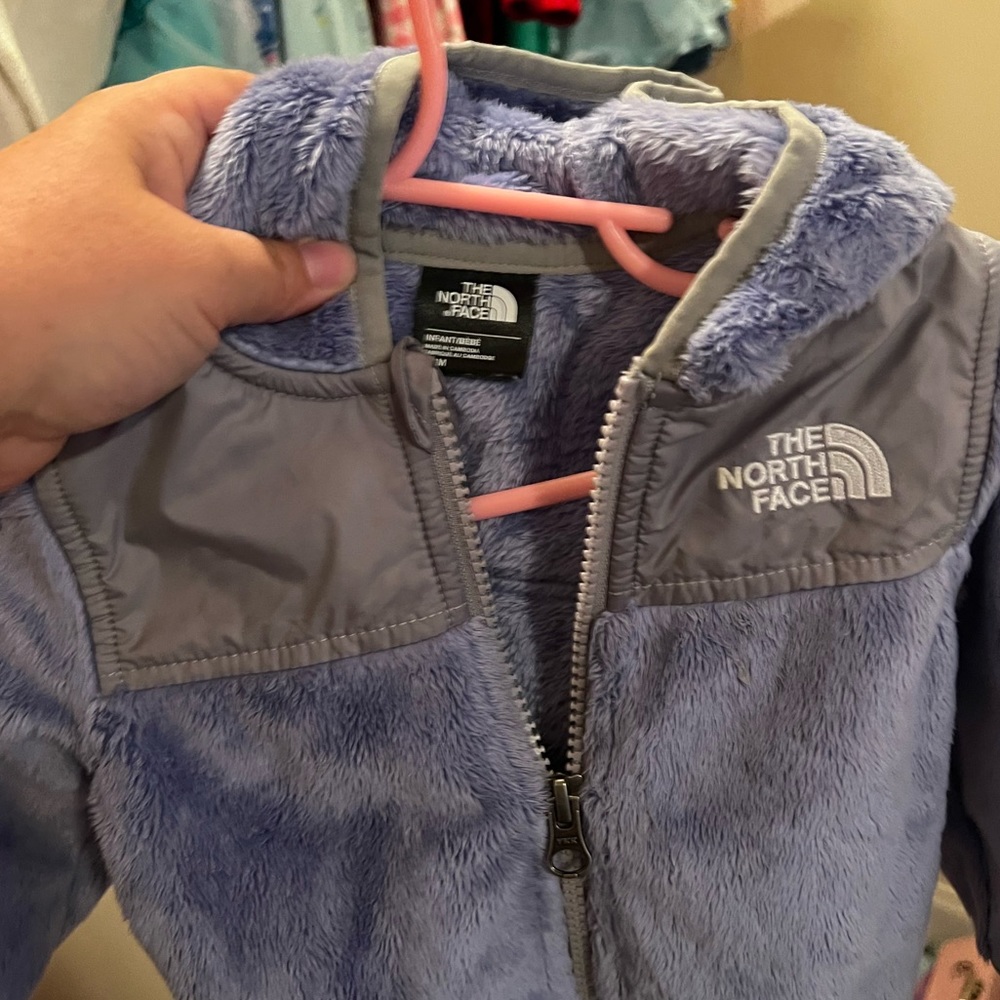 3-6 month lilac North Face Oso fleece jacket